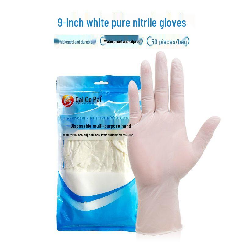 Extended Thick Waterproof Nitrile Disposable Gloves for Dishwashing and Catering