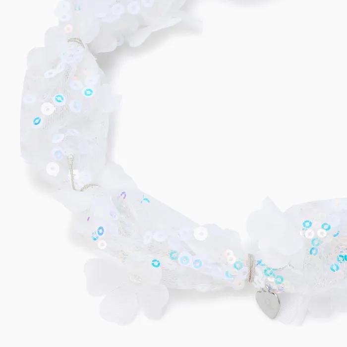 Flower Sequin Hairband_QCET13631WH