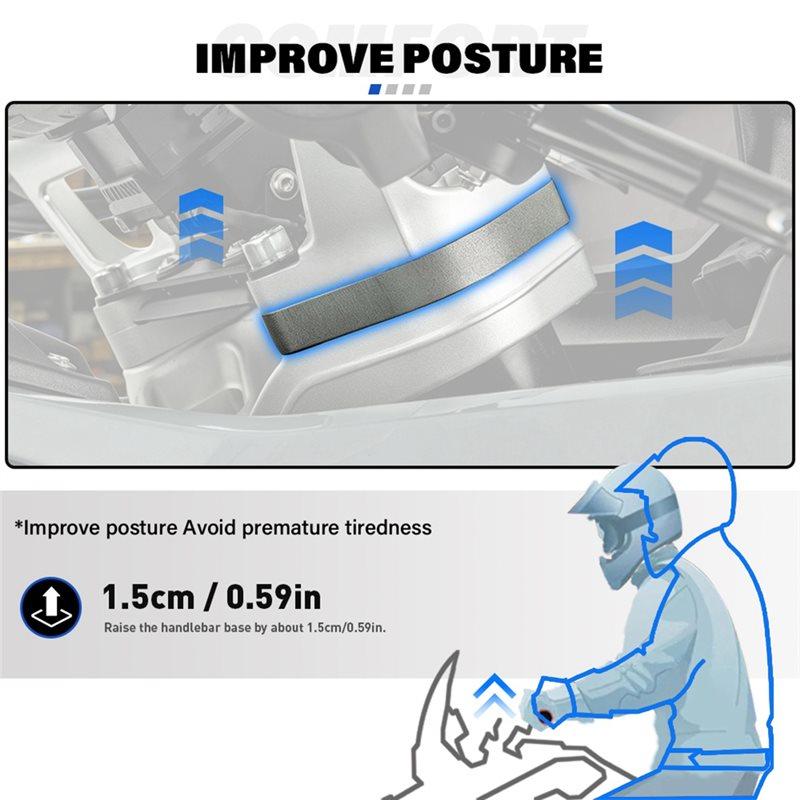 Versatile CNC Aluminum Handle Bar Riser Mount Kit For BMW R1300RS