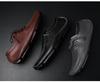Men's Genuine Leather Driving Loafers - Wide Fit, Autumn/Winter Casual Korean Style
