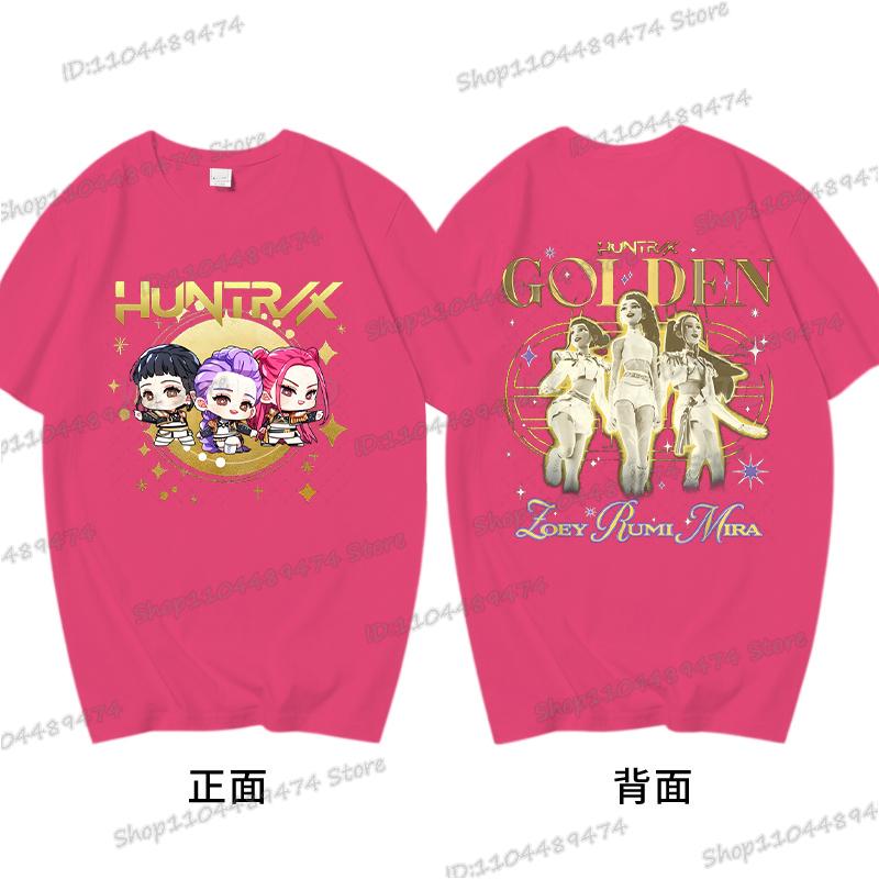 Harajuku KPop Demon Hunters Tshirts Vintage Cartoon Cotton T Shirt Hip Hop 2025 Hot Movie Tees Streetwear Women Men Tops Gifts