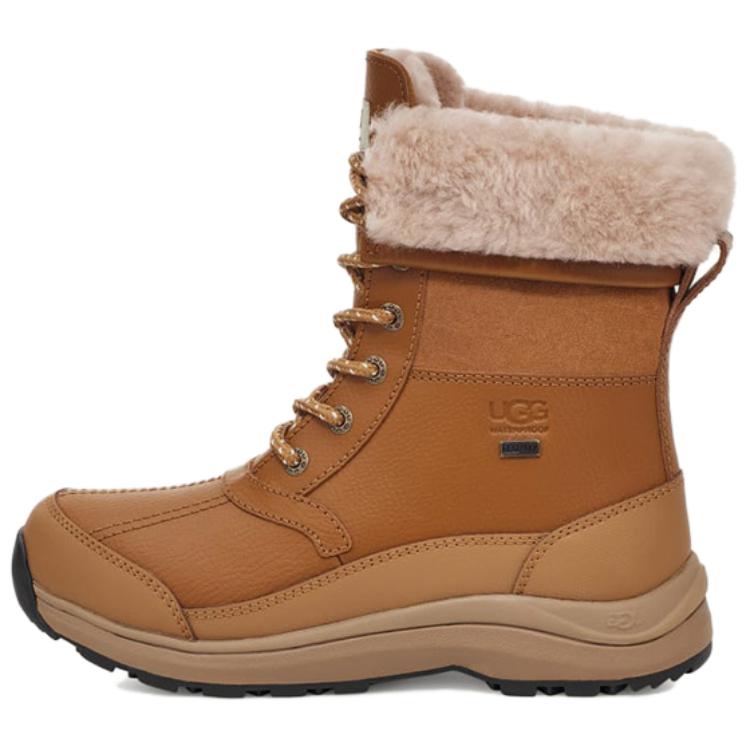 

UGG Zaylee Leather Warm Comfortable Versatile Trendy Personality Short Mid-Calf Outdoor Boots Women boots Brown 1138155-CHE 38.5