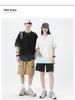 Men's Teen Trend American Heavyweight Short Sleeve Loose Printed T-shirt