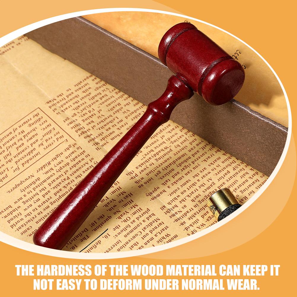 1Pcs Judge Hammer Lawyer Gift Gavel Car Mini Wooden Solid Mallet Ornament