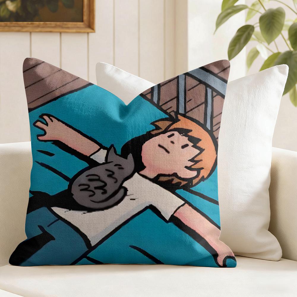 Anime SScott PPilgrim Cushion Cover Eco Linen Pillow Case DoubleSided Print Breathable Durable Zipper Home Decor Gift