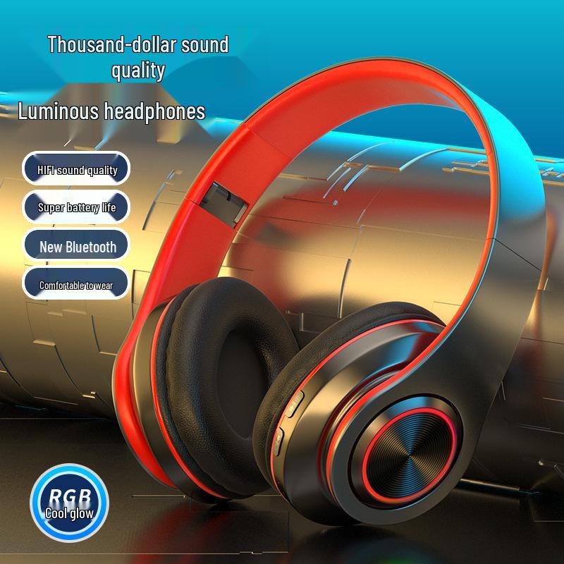 High-Bass Wireless Bluetooth Luminous Headset for Sports & Gaming