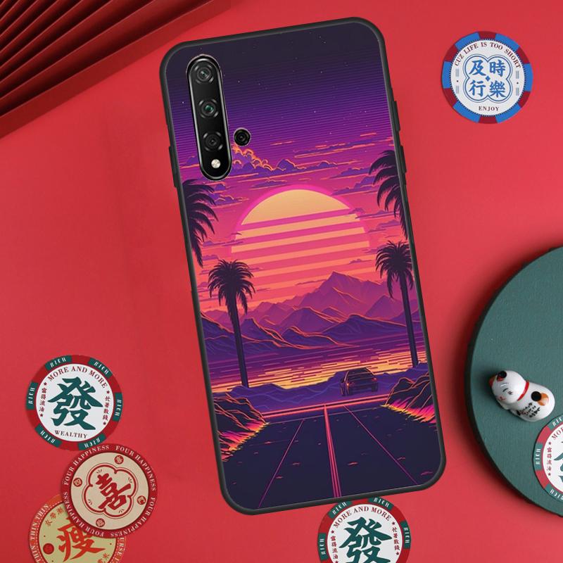 Synthwave Retro 80s Neon For Huawei Nova Y73 Y72 Y61 Y91 Y90 Y70 Y60 12s 12i 11i 8i 9 10 SE P60 Pro P30 P40 Lite Case
