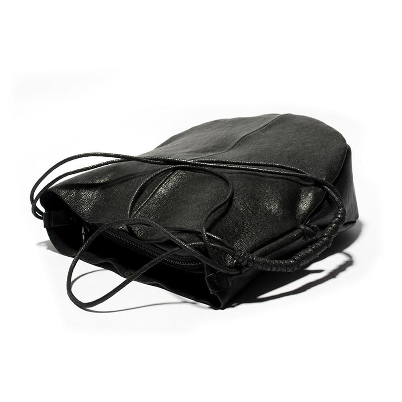 Měkká kožená taška z ovčí kůže pro ženy Luxusní jedno rameno Crossbody taška Černá Retro Týdenní sváteční nákupní taška Nová