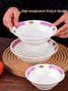 Hong Kong Style Vintage Ceramic Tableware: Fish Plate, Kway Teow Dish, Noodle Soup Bowl, Rice Bowl.
