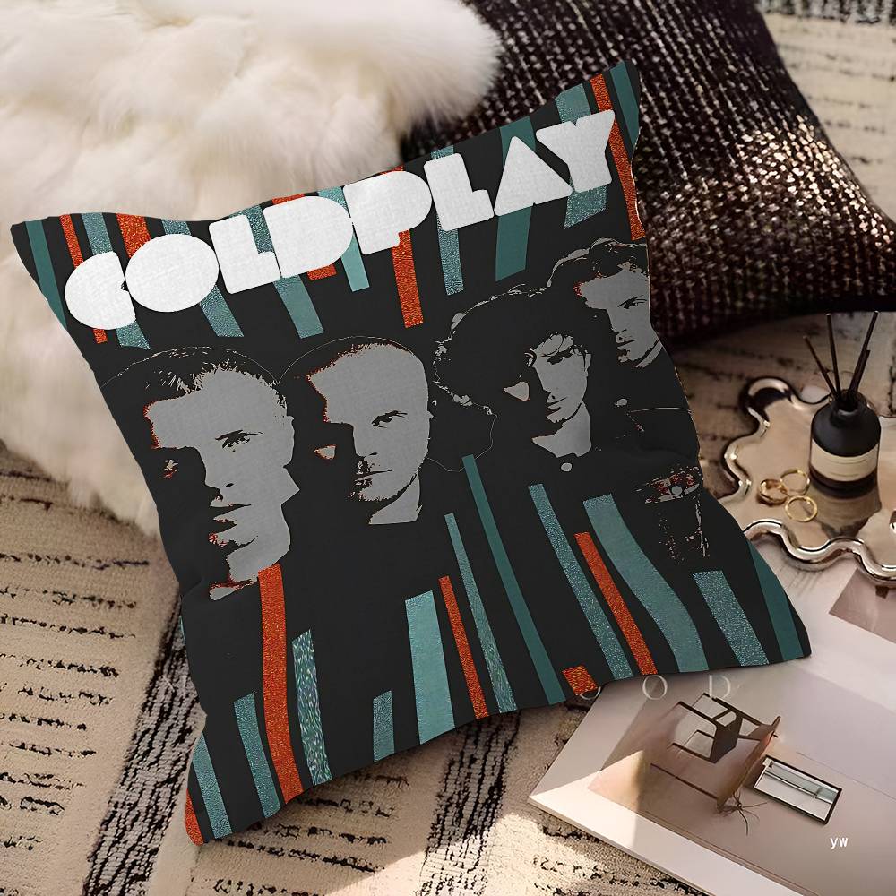 Band C-Coldplay Cushion Cover Inches Farmhouse Decor Home Throw Pillow Covers For Couch Decorations