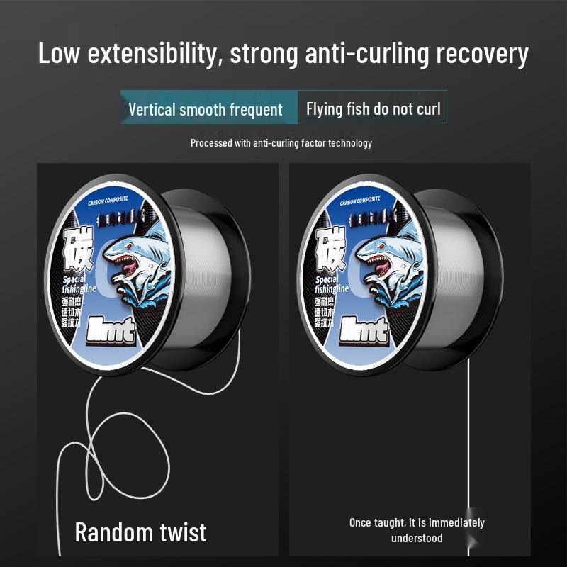 Najwyższej jakości miękka żyłka fluorocarbonowa do wędkowania: Ultra-miękka, zapobiegająca zwijaniu, odporna na zużycie i zgryzanie, do dalekich rzutów, żyłka główna i przypon.