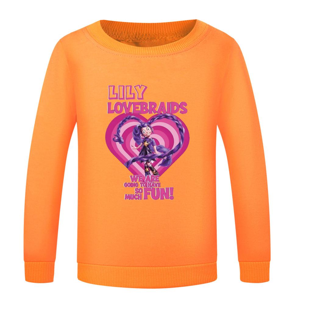 5580 Kids Girls Lily Lovebraids Printed Long Sleeves Sweatshirt