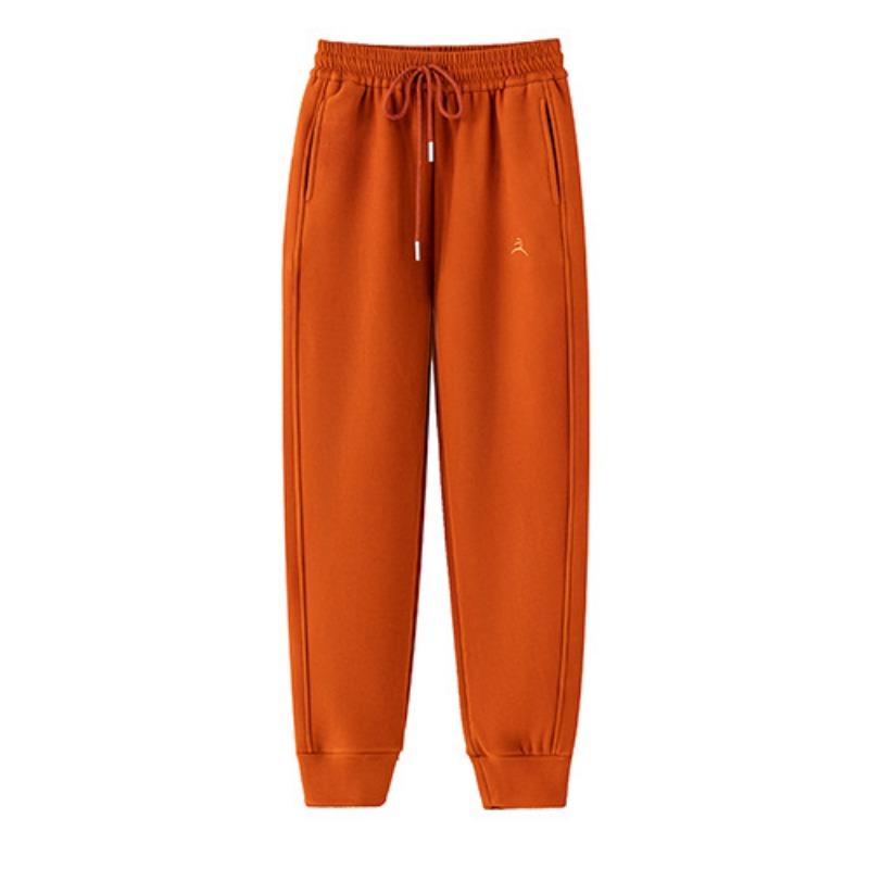 Casual Sweatpants for Women's Men Autumn Winter Outdoor Loose Harem Pants Fleece Thicken Warm Bundle Foot Straight Trousers
