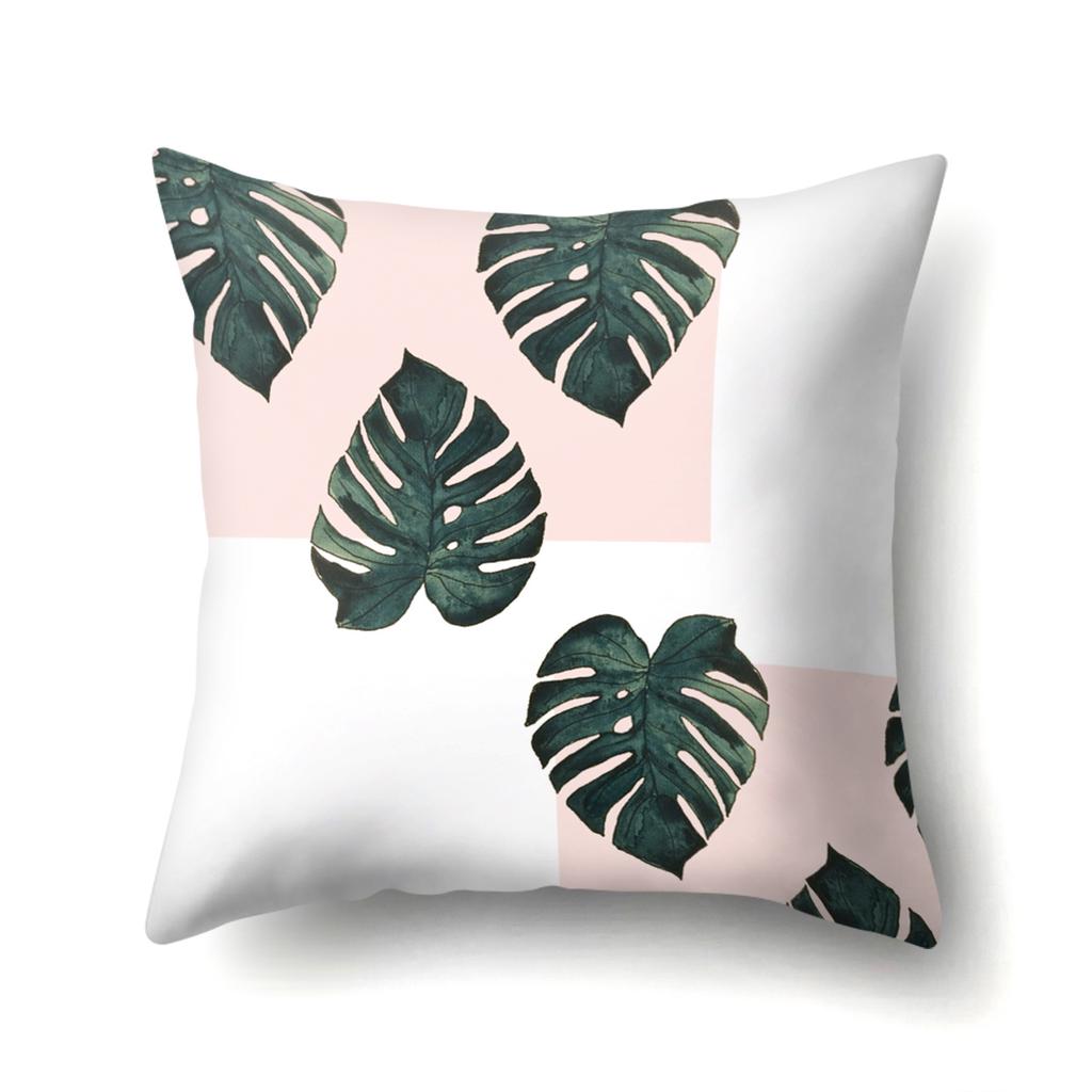 New Small and Fresh Green Leaves Polyester Pillow Case
