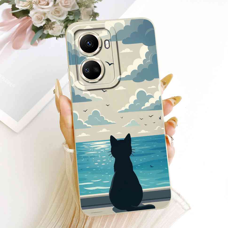 For Huawei Nova 10 SE Case Cute Cat Painted Soft Silicone Phone Back Cover For Huawei Nova10 SE nova10SE 10SE Case Bumper
