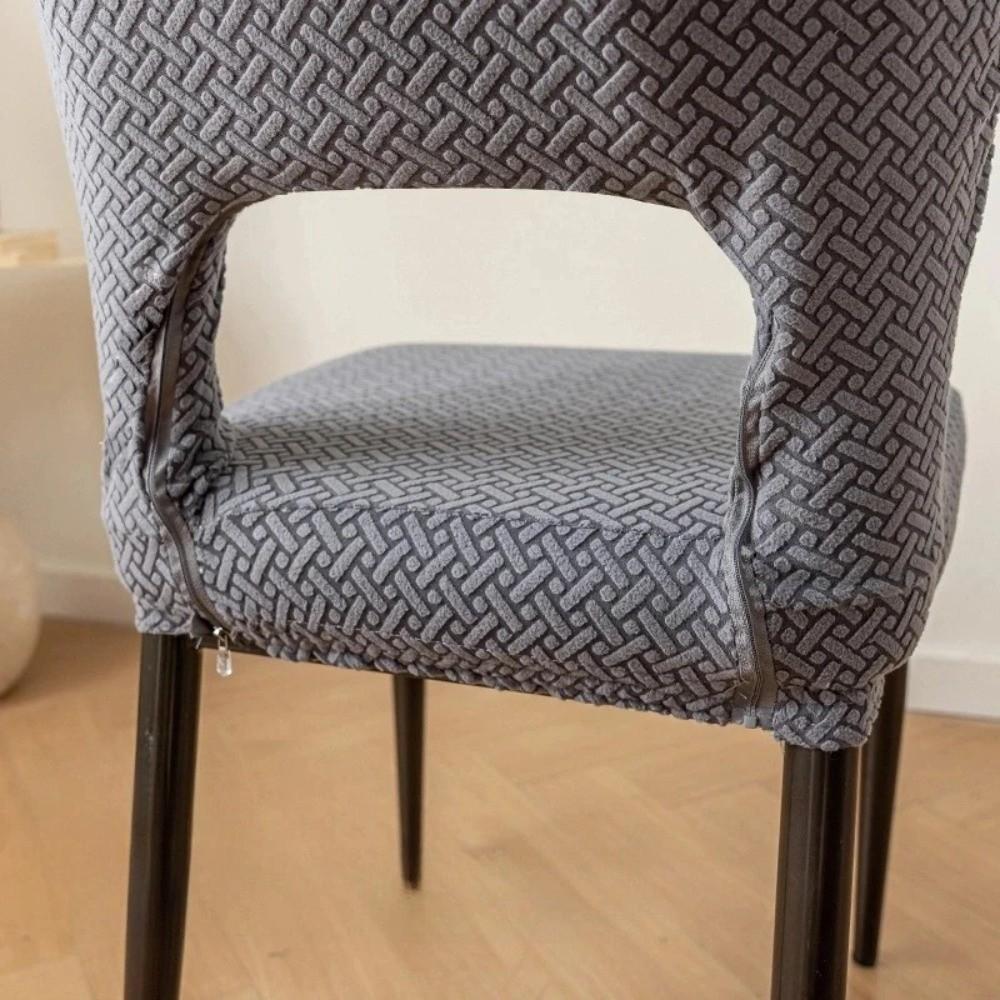 Elastic Arc Armchair Covers Hollow Back Dining Chair Covers Curved Chair Cover  Seat Cover