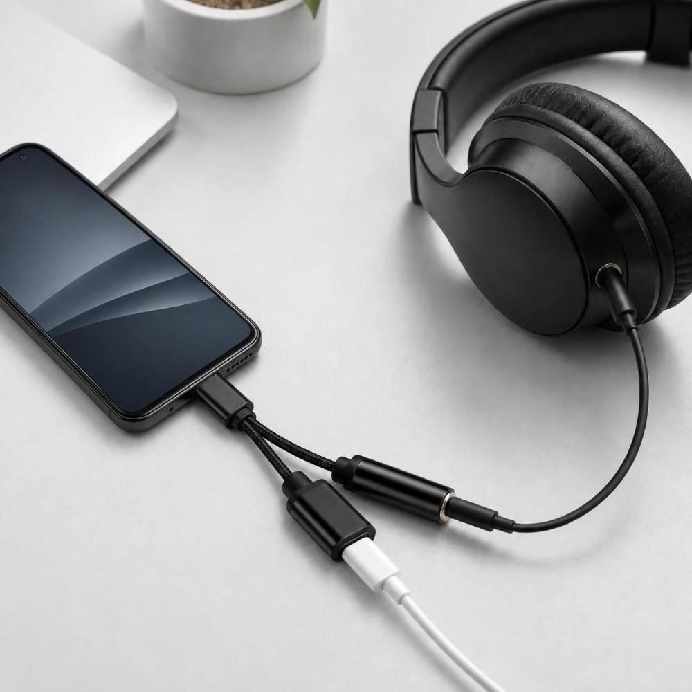 Male to Female Type C Audio Adapter USB C to 3.5mm 3.5mm Jack Connector