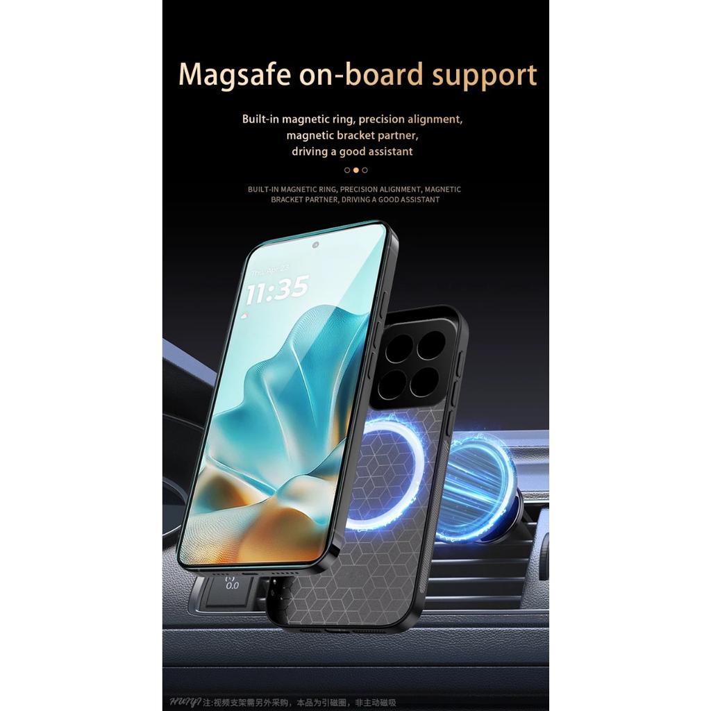 Leather Case for Motorola Edge 60 Fusion 5G Edge 60s Car Magnetic Holder Wireless Charging Silicone Phone Cover MOTOEdge60Fusion