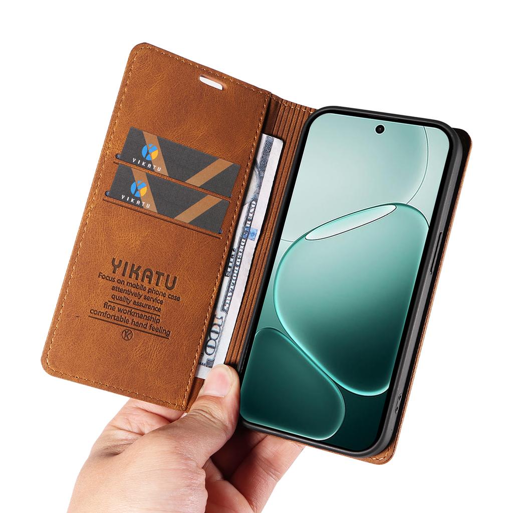 For Oppo F31 5G/Oppo A6 Pro 5G Leather Cover YIKATU YK-004 Skin-Touch Wallet Phone Cases