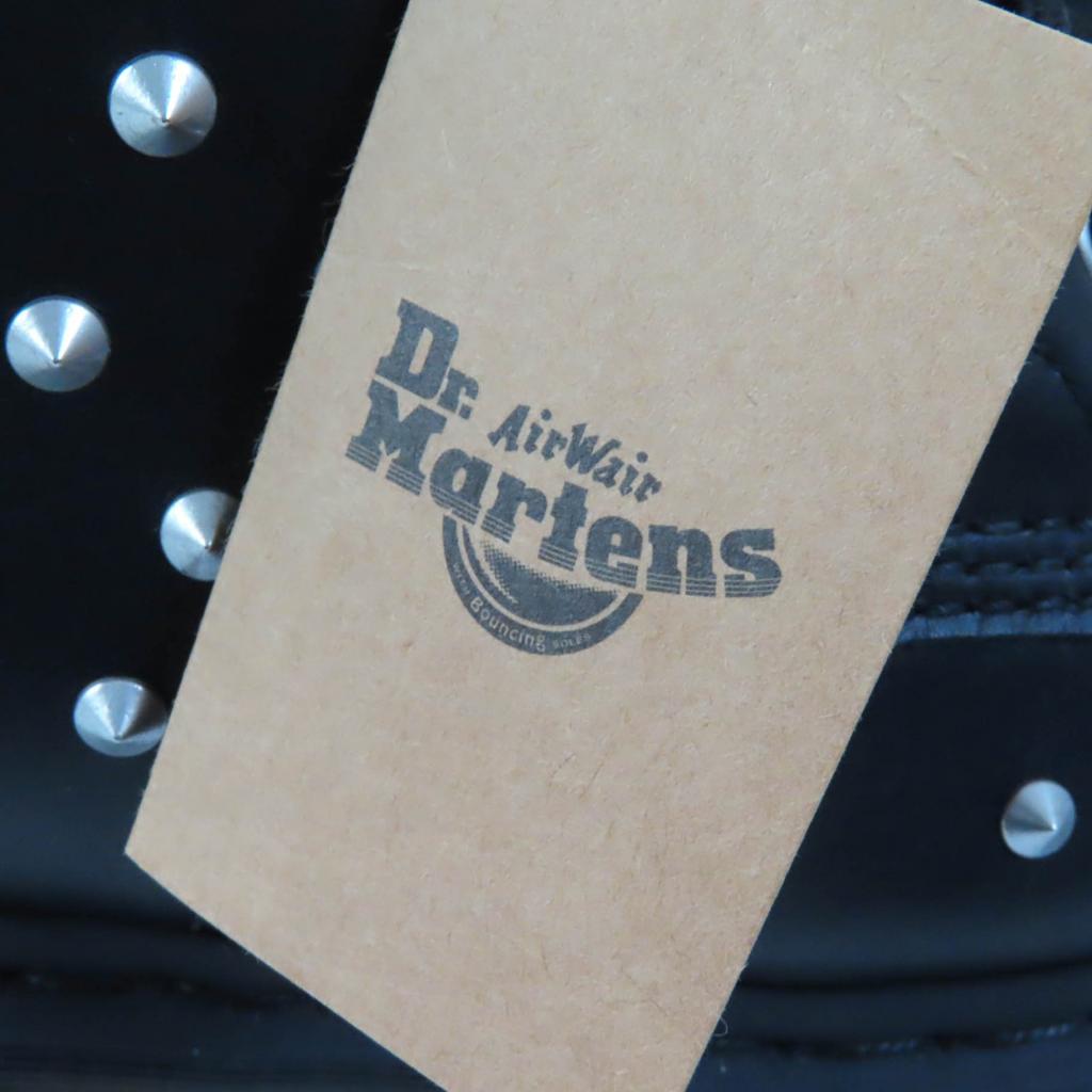 Pristine Dr.Martens short boots 1460 STUD 8-hole Black Silver leather 27040001 Used