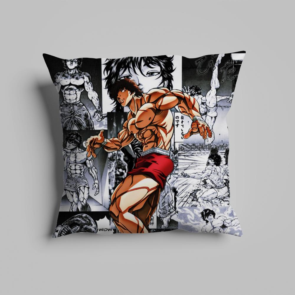 Pillow Case luxurious home office, sofa decorative Multi sized car seat cushions, pillowcases B-Baki the G-Grappler