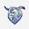 Twill Silk Scarf Women Indian Tiger Print Square Scarves Wraps Bandana Small Hijabs Silk Foulards Tie Headband Neckerchief 53CM