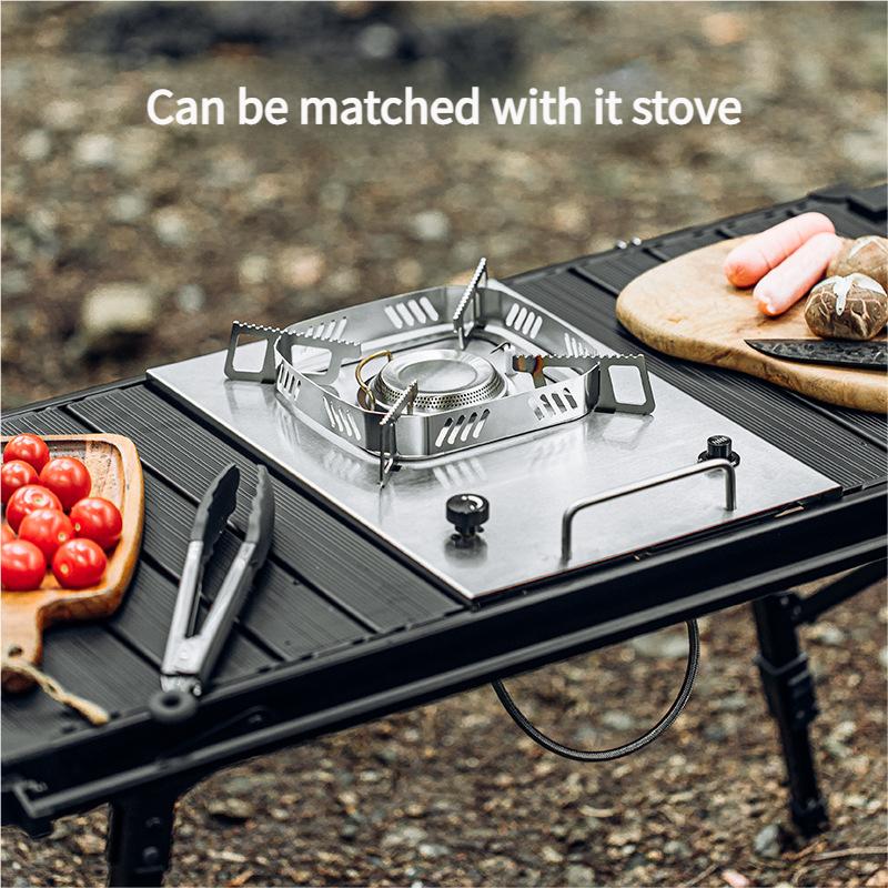 Height Adjustable IGT Aluminum Camping Table Roll Up Design Portable Folding Table for Picnic BBQ Outdoor Dining Tactical Gear