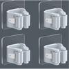 4Pcs Self Adhesive Mop Holder Broom Holder Wall Mounted White Mop and Broom Holder No Drill Wall Mounted Organizer Clip Wall Mou