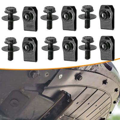 5/10pcs 6MM Car Body Bolts M6 Splash Shield Guard Bolts Car Accessories Car U-nut Clips  Automotive