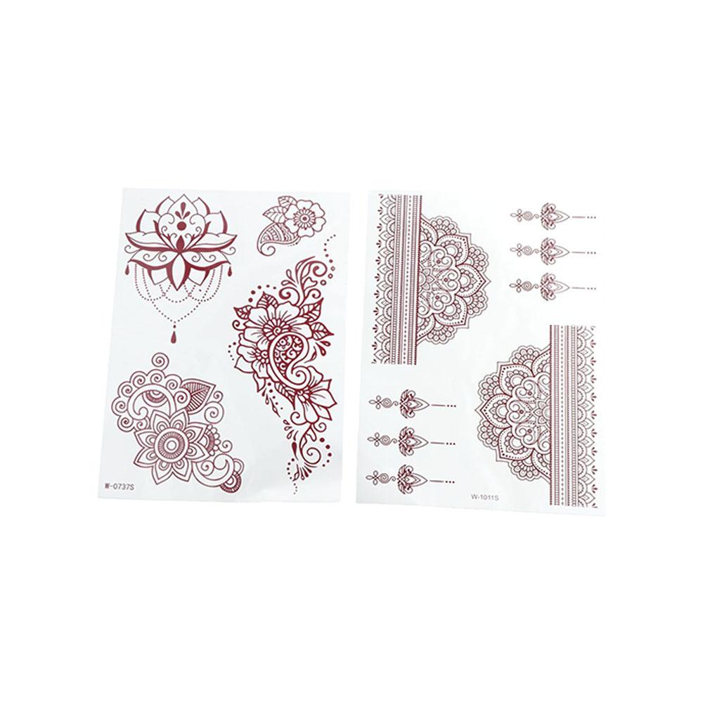 Wedding Tool Body Art Sticker Henna Tattoo Stickers Water Transfer Decals Temporary Tattoo