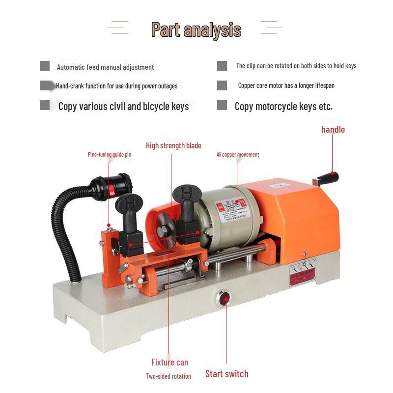 Vollautomatische Präzisions-Horizontal-Schlüssel-Schneide- und Dupliziermaschine
