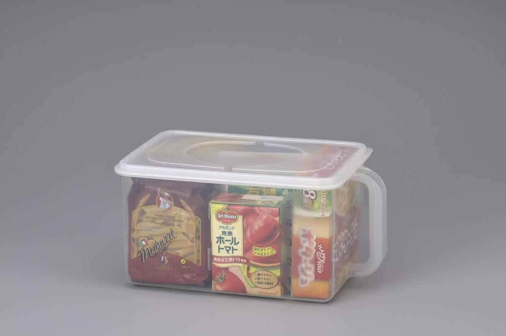 Inomata Chemical Storage Handy Shallow x 32cm x Set of Made in with 9198 (Inomata-k) Container, Stocker, Type, Natural, 5L, 18.7cm (W) (D) 15.4cm (H),