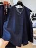 Women's Unique Pure Linen Summer Outfit - Skirt and Vest Set