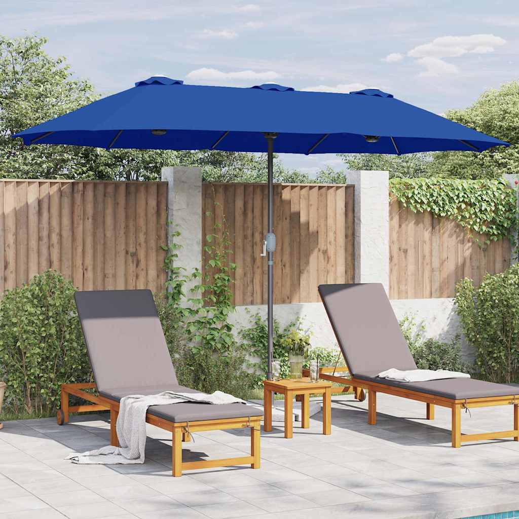 Garden Sun Umbrella Azure Blue 370 x 197 x 239 cm