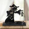 Witches Shape Iron Candle Holder,Witches Lamp Candle Stand for Halloween Party and Haunteds House Display