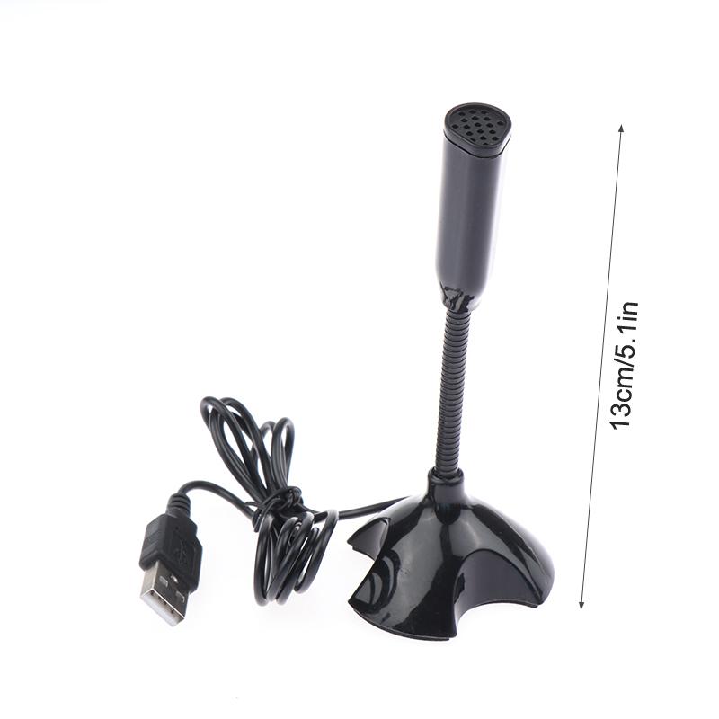 3.5Mm Laptop Microphone Usb Desktop Stand Mic With Holder For Studio Speech Singing Gaming Streaming