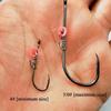 Live Shrimp Fixed Hooks Saltwater Offset Fishing Hooks Reusable Fisherman Tool Portable Fish Accessories with Storage Box