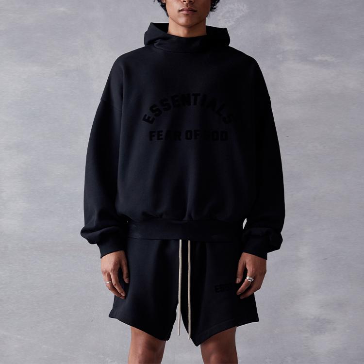 Fear of God Essentials Mikina Jet Black Pánské Topy 192SP232050F