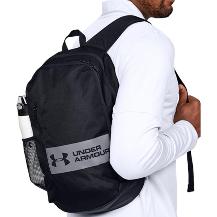 Under Armour Sports Leisure Large Capacity Nylon Backpack Unisex Backpacks Black 1327793-002