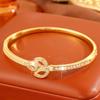 Women's hot-selling bracelets, copper-plated fashionable and simple bracelets, zircon inlaid temperament women's bracelets, popular bracelets.