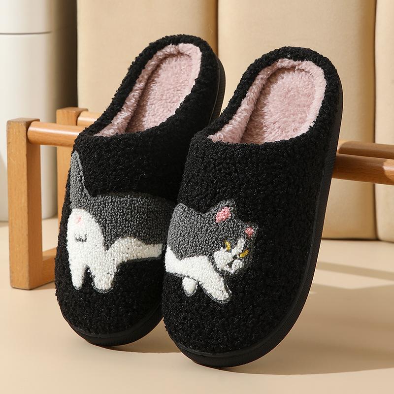 Cute Cartoon Puppy Cotton Slippers Home Non-slip Cotton Slippers