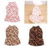 Winter Fleece Dog Dress Coat Leopard Pet Clothes Fashion Pullover Sweatshirt  For Small Dogs