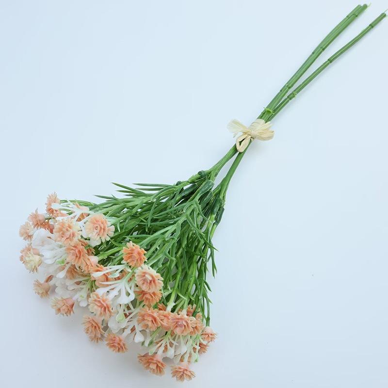 Simulation Gypsy Green Plant Decoration Hand Holding Plastic Flower Handle Touching Fake Bouquet Photo Props Home