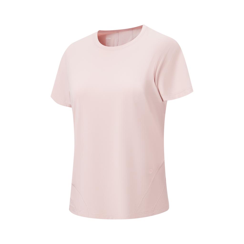 Li-Ning Fitness Series Solid Color Soft Minimalist Casual Short Sleeve T-Shirt Women tops ATSW332-5