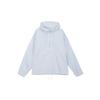 Chaqueta Casual de Manga Larga con Capucha y Media Cremallera de Color Sólido para Hombre chaquetas Blanco Platino FN3893-043