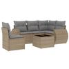 VidaXL Garden Lounge Set with Cushions 6 Pcs, Patio Sofas, Patio Furniture Set, Outdoor Furniture, Beige 3221378