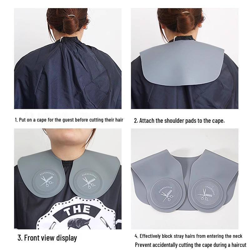 Silikonowy płaszcz do strzyżenia z naramiennikiem i łapaczem włosów zapobiegającym przyklejaniu do salonu fryzjerskiego