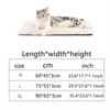 1 Pc Self Warming Cat Dog Bed, Ultra Soft Cat Pet Heating Pad for Indoor Outdoor, Non-Slip Heated Cat Mat Thermal Blanket 300/500/650g
