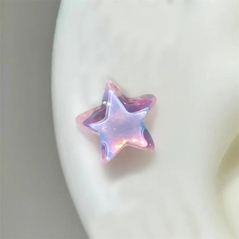 1PCS Cute Heart Arrow Pink Zircon Ear Bone Nail New Fashion Y2K Punk Small Earring for Women Girl Cochlea  Party Gift