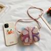 Adorable Children's Crossbody Bag Cute Cartoon Butterfly Mini Shoulder Bag For Girls